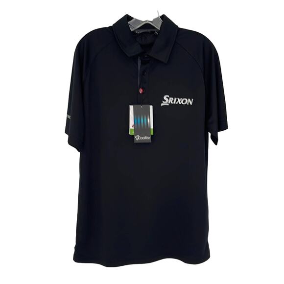 Sunice‎ Srixon Men’s Golf Shirt Size Medium NWT Coollite technology Black - Picture 1 of 8
